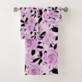 Roze rozen bad handdoek (Insitu)