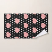 Roze rozen badkamer handdoeken set cadeau (Handdoek)