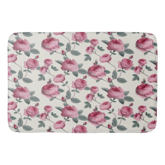 Roze rozen badmat (Voorkant)