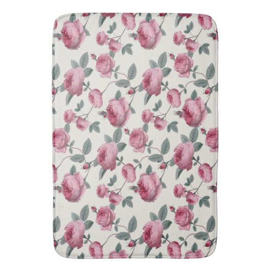 Roze rozen badmat (Voorkant Verticaal)