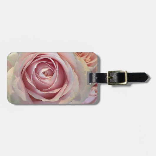 Roze Rozen Bagage Label (Voorkant horizontaal)