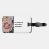 Roze Rozen Bagage Label (Achterkant horizontaal)
