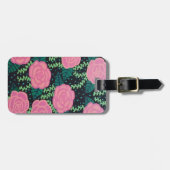 Roze Rozen Bagagelabel (Voorkant horizontaal)