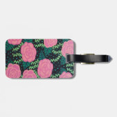 Roze Rozen Bagagelabel (Achterkant horizontaal)
