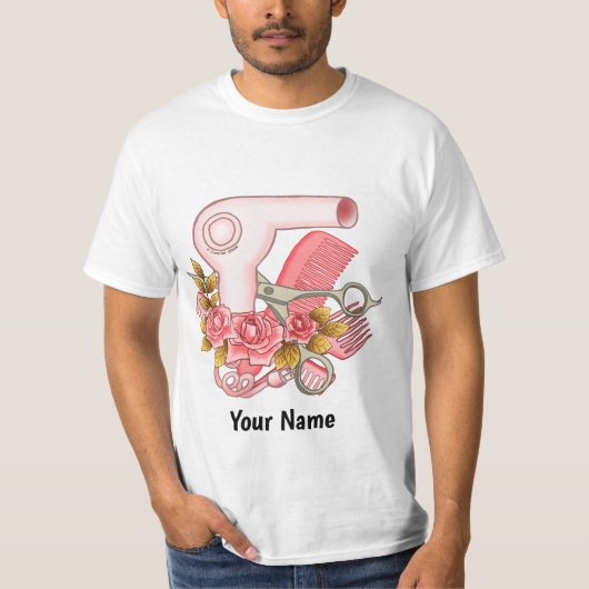 Roze Rozen Beautician T-shirt (Voorkant)