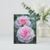 Roze rozen bedankt (Staand voorkant)