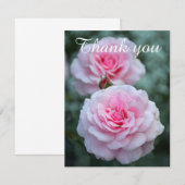 Roze rozen bedankt (Voorkant / Achterkant)