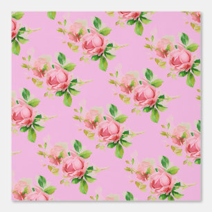 Roze rozen behang