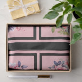 Roze rozen betegelde decoupage tissuepapier (Geschenk)