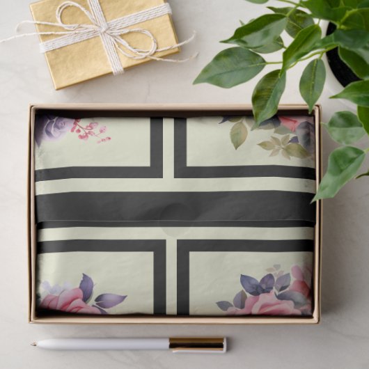 Roze rozen betegelde decoupage tissuepapier (Geschenk)