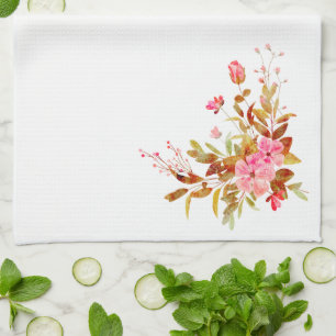  roze Rozen bladeren Theedoek