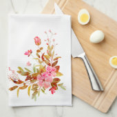  roze Rozen bladeren Theedoek (Quarter Fold)