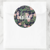 Roze Rozen Blauw  Botanische Tuin Ronde Sticker (Tas)