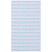 Roze rozen, blauw, roze, witte strepen, tablet tafelkleed (Voorkant)