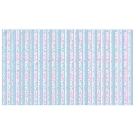 Roze rozen, blauw, roze, witte strepen, tablet tafelkleed (Voorkant (Horizontaal))