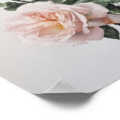 Roze Rozen Bloem Art Print Poster (Hoek)