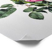 Roze Rozen Bloem Art Print Poster (Hoek)