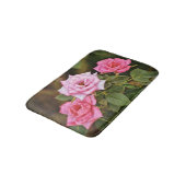 Roze Rozen Bloem Art Tuin Badmat tapijt (Gekanteld)