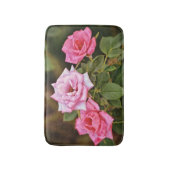 Roze Rozen Bloem Art Tuin Badmat tapijt (Voorkant Verticaal)