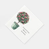 Roze Rozen Bloem Boom Bruidsfeest Servet (Hoek)
