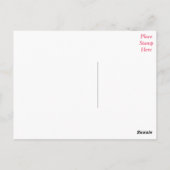 Roze Rozen Bloem Dank u  Bloemen Briefkaart (Achterkant)