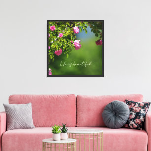 Roze Rozen Bloem (fotografie door mij) Canvas Afdruk