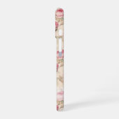 Roze rozen bloem iPhone 15 mobiele telefoon 16 Hoesje (Linkerkant)