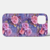 Roze rozen bloem iPhone hoesje bloemen (Achterkant (horizontaal))