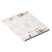 Roze Rozen Bloem Notitieblok (Schuin)