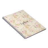 Roze Rozen Bloem Notitieboek (Rechterzijde)