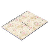 Roze Rozen Bloem Notitieboek (Linkerzijde)