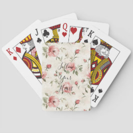 Roze Rozen Bloem Pokerkaarten