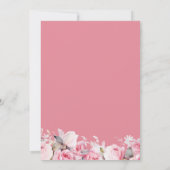 Roze Rozen Bloemachtige Bruids Bruiloft Kaart (Achterkant)