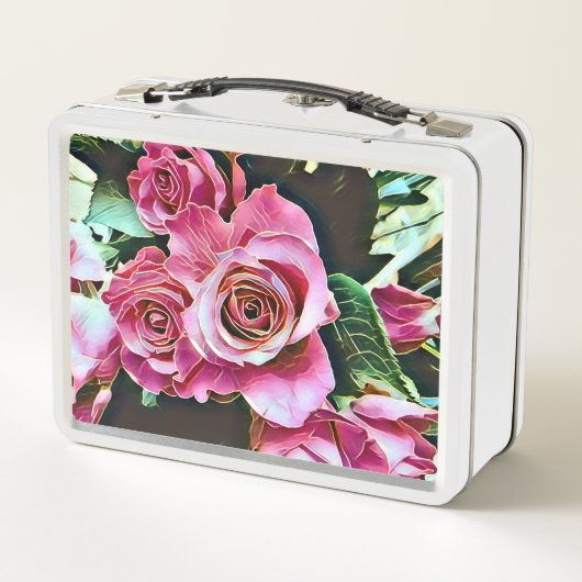 ROZE ROZEN BLOEMEN (Achterkant)