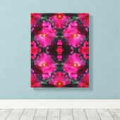 Roze Rozen Bloemen Abstracte kunst Canvas Afdruk (Insitu (Houten vloer))