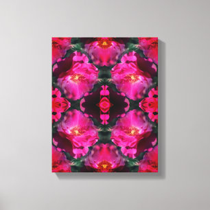 Roze Rozen Bloemen Abstracte kunst Canvas Afdruk