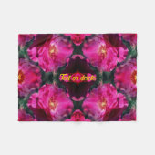 Roze Rozen Bloemen Abstracte Kunst Gepersonaliseer Fleece Deken (Voorkant (Horizontaal))
