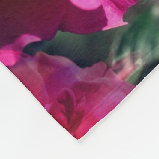 Roze Rozen Bloemen Abstracte Kunst Gepersonaliseer Fleece Deken (Hoek)