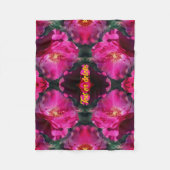 Roze Rozen Bloemen Abstracte Kunst Gepersonaliseer Fleece Deken (Voorkant)