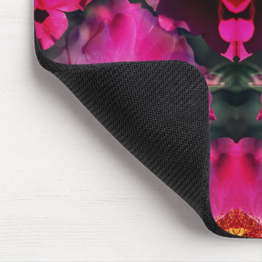 Roze Rozen Bloemen Abstracte Kunst Gepersonaliseer Muismat (Hoek)