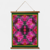 Roze Rozen Bloemen Abstracte kunst Hangend Wandkleed (Voorkant)