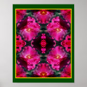 Roze Rozen Bloemen Abstracte kunst Poster (Voorkant)