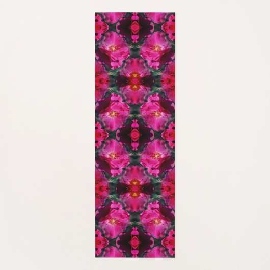 Roze Rozen Bloemen Abstracte kunst Yogamat (Voorkant)