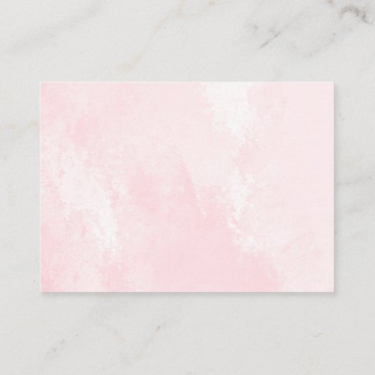 Roze Rozen Bloemen Baby shower Luier Raffle Informatiekaartje (Achterkant)