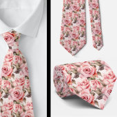 Roze Rozen Bloemen Bloemen Stropdas