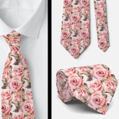 Roze Rozen Bloemen Bloemen Stropdas