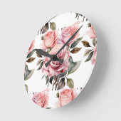Roze Rozen Bloemen Bloemstuk Klok (Hoek)