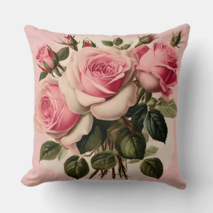  Roze Rozen Bloemen Boeket Kussen