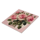  Roze Rozen Bloemen Boeket Tegeltje (Zijkant)