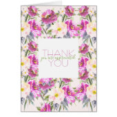 Roze Rozen Bloemen Dank u (Voorkant)